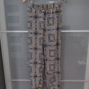 Lily White Ikat Print Elastic Waist Joggers